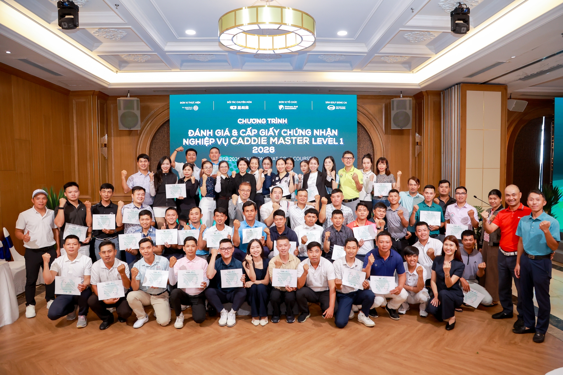 MIỀN NAM HOÀN THÀNH ĐÁNH GIÁ CADDIE MASTER LEVEL 1 THEO TIÊU CHUẨN NCS HÀN QUỐC