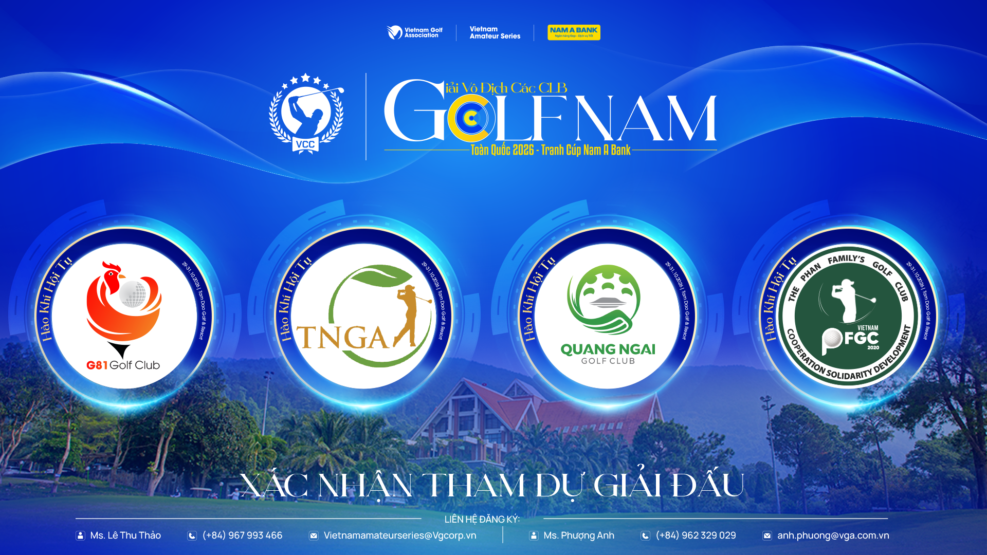 04 CLB đầu tiên xác nhận tham dự Giải Vô địch các CLB Golf Nam Toàn quốc 2026 – Tranh cúp Nam A Bank