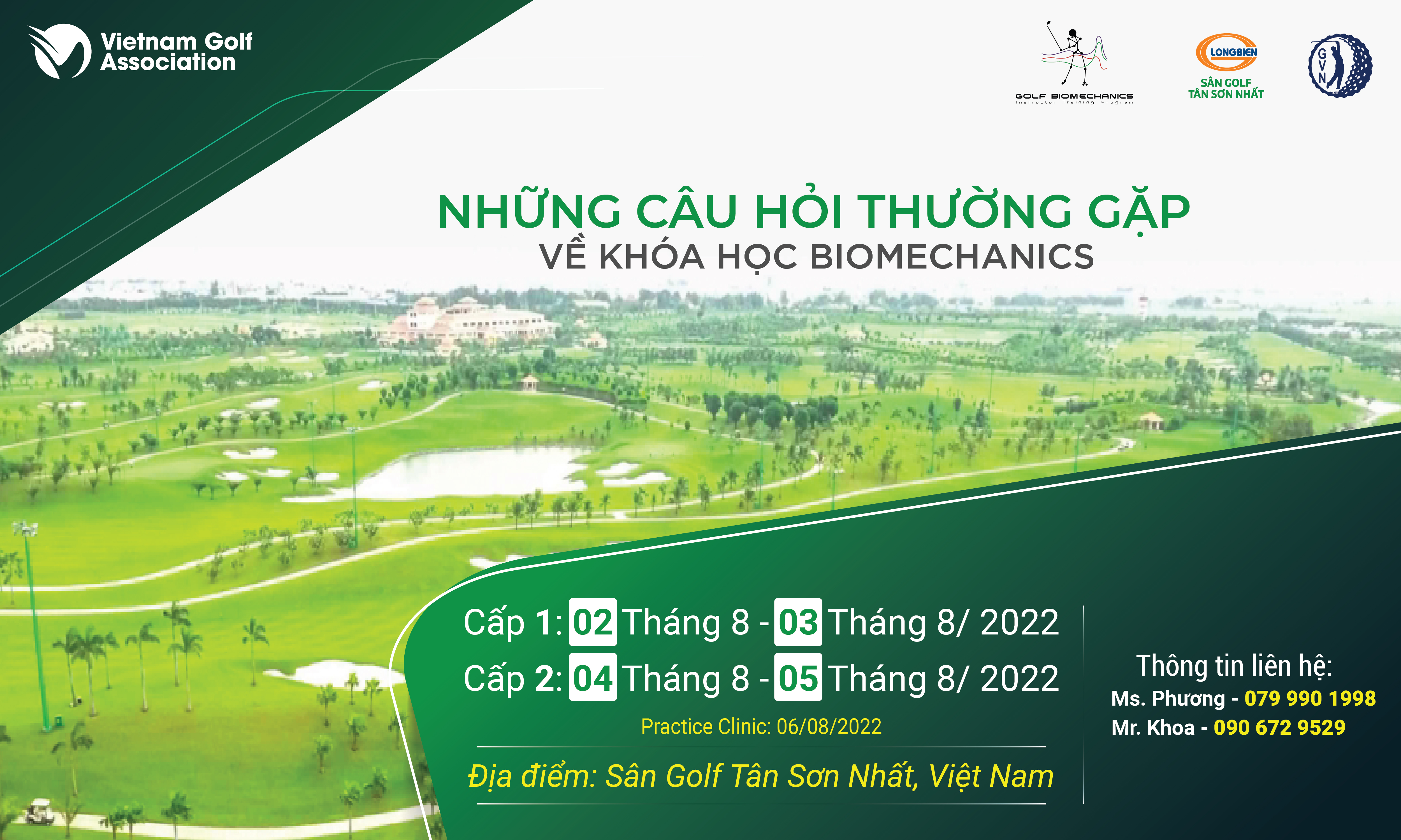 Những câu hỏi thường gặp khi đến với khóa cơ sinh học trong golf