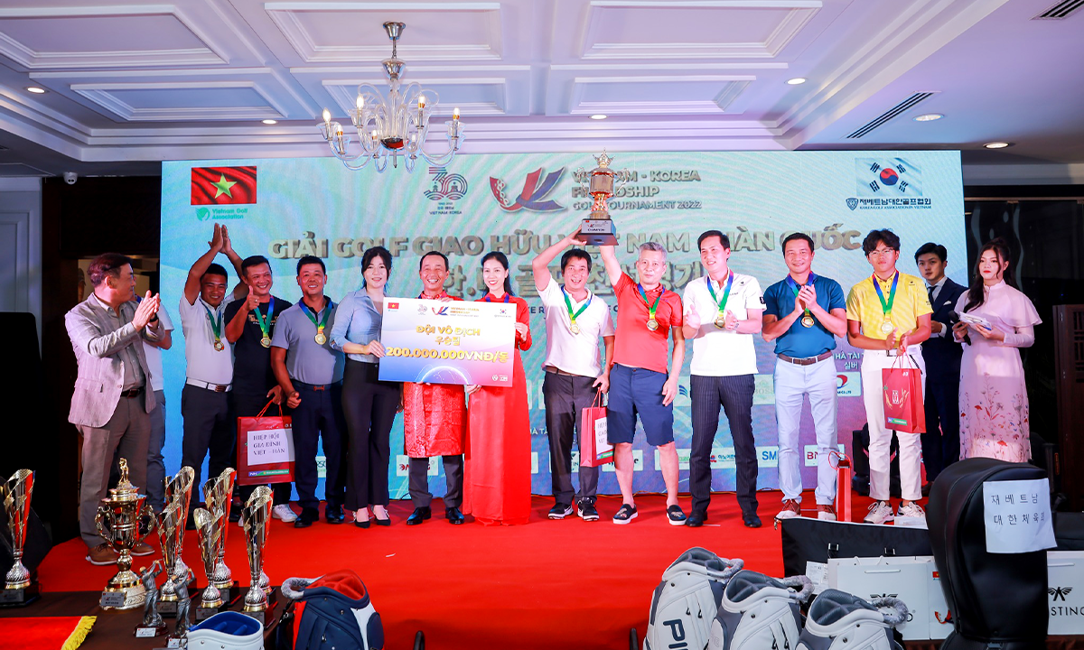 Đội tuyển Việt Nam chiến thắng giải golf Vietnam - Korea Friendship Tournament 2022