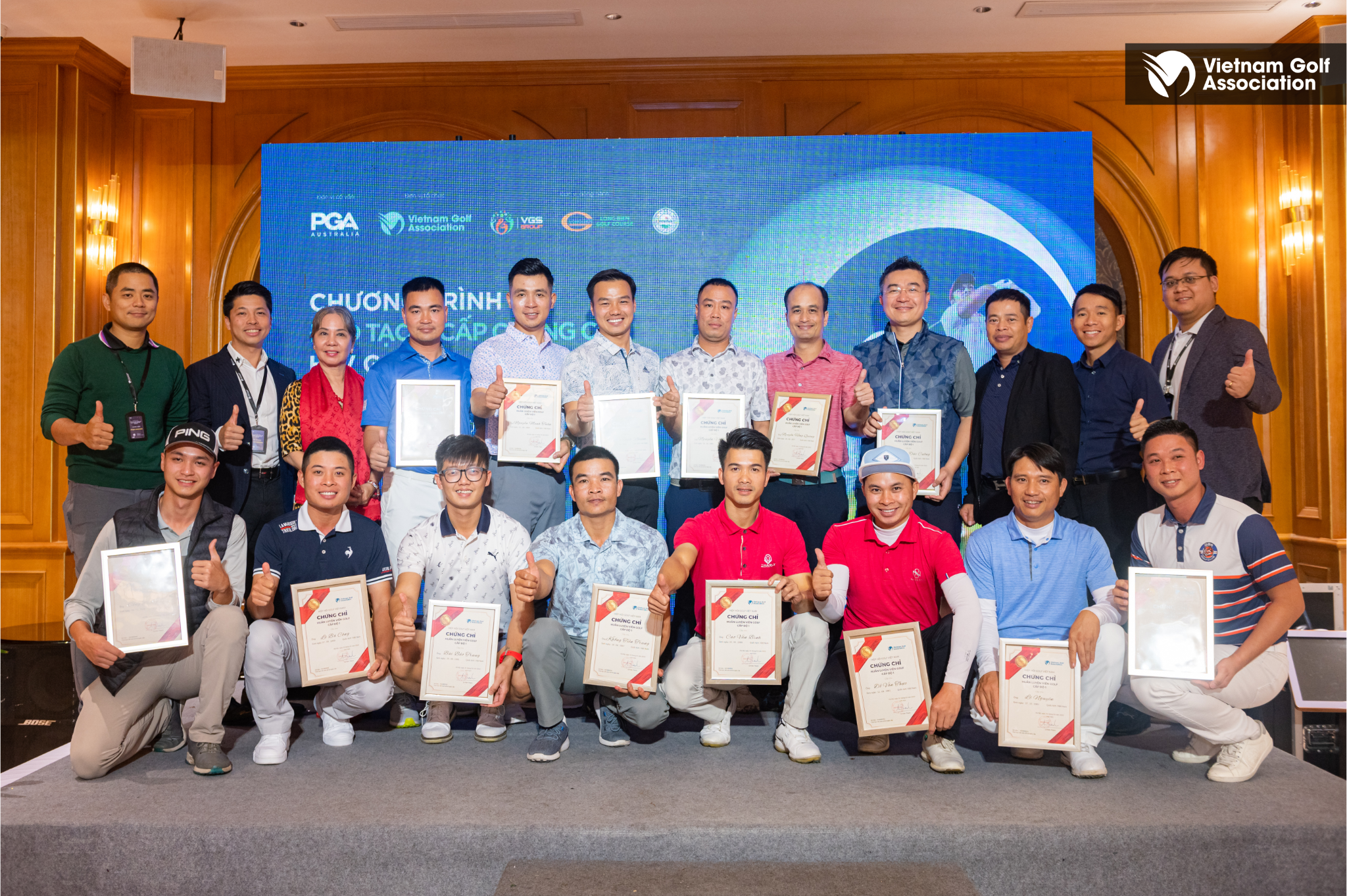 14 Huấn Luyện viên đạt chứng chỉ Huấn Luyện viên Golf Cấp độ 1 - Khóa 7