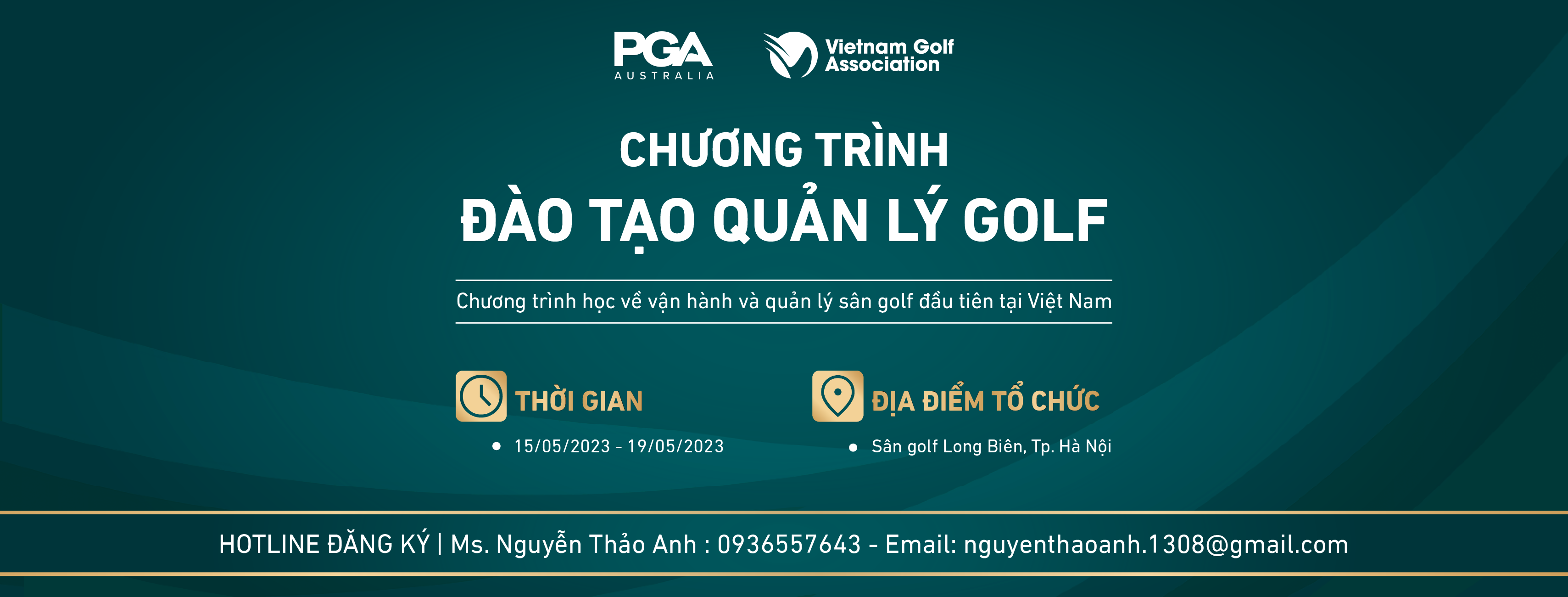 THÔNG TIN CHƯƠNG TRÌNH ĐÀO TẠO QUẢN LÝ GOLF  (KHÓA 1)